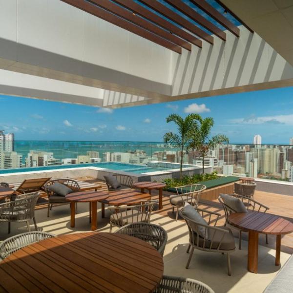 Studio moderno e equipado, a poucos passos da Beira Mar