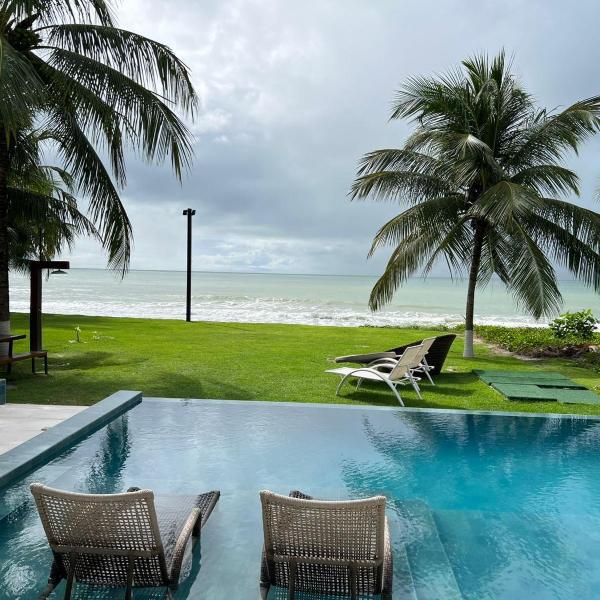 Casa espaçosa, luxuosa, beirar mar, proxima a carneiros, 6 suites - Foto 4