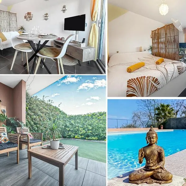 Fabron studio et Résidence de Luxe avec Piscine, hotel in Nice