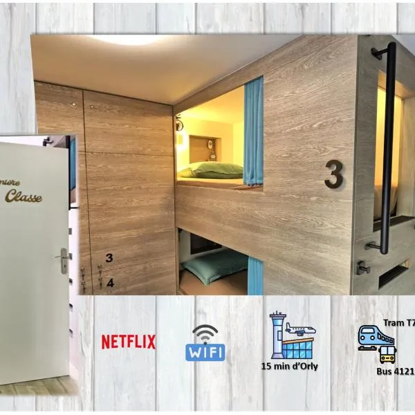 Lit 3 en 1ère Classe-Orly-T7-RER C&D, hotel ad Athis-Mons