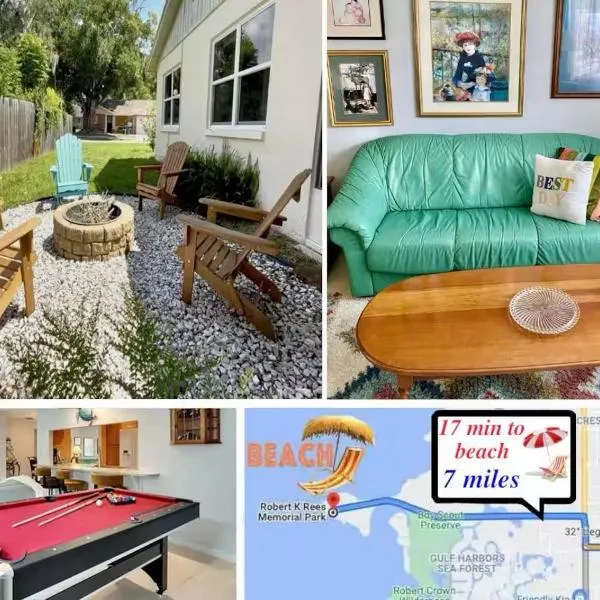 Boutique Stay - Near Beach, PSP4, Billiard or PingPong, Fire Pit, Private Yard, hotel in New Port Richey