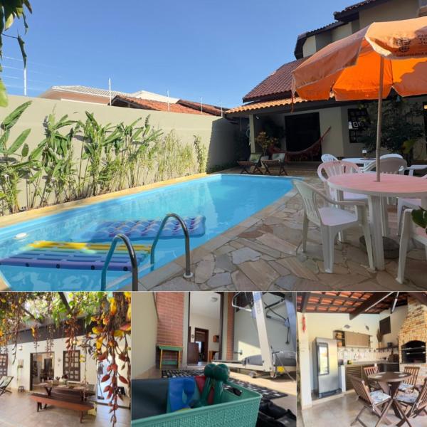 Aconchego e diversão em Peruíbe sobrado com estrutura completa para sua família ar condicionado, churrasqueira ,academia, cervejeira, piscina