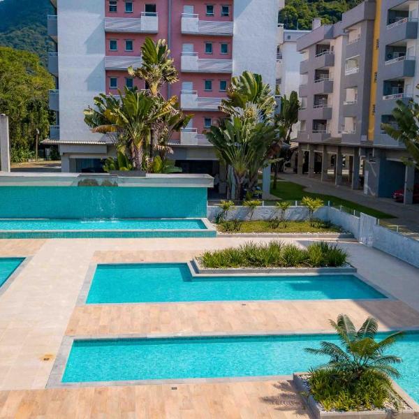 Apartamento Ubatuba, AR, Varanda Gourmet, Piscinas e 300mt Praia Apto 4209
