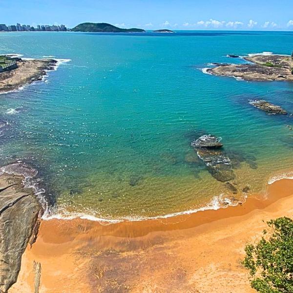 Guarapari-Frente Mar/Pé na areia- 3 Qtos- Churrasq