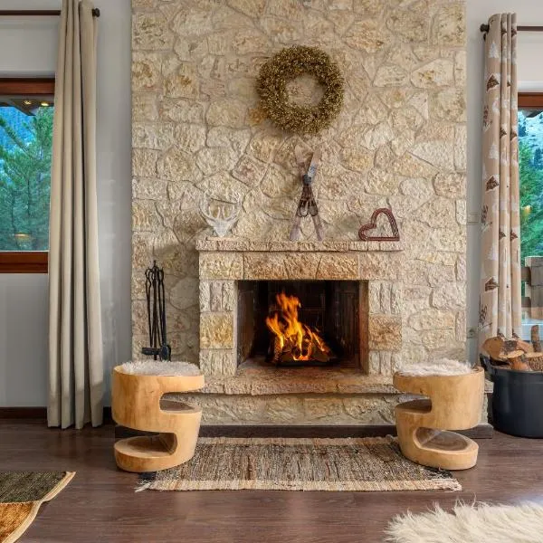 the mountain house in parnassus – hotel w mieście Eptalofos