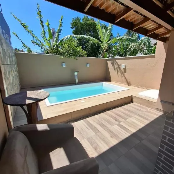 Casa Privativa - Pisicna, AR, Wifi, 2 quartos, 2 Banheiros, Garagem - Porto Belo, Perequê, готель у місті Порту-Белу