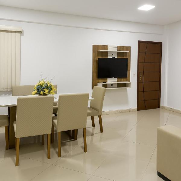 Dois quartos Cozinha completa Wi Fi Self check in com senha Central e perto de tudo a 4,4Km da Rodoviária e 15,4 km do Aeroporto Apartamentos 102 e 302 - Foto 5