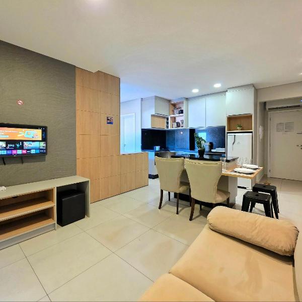 Flat novo e moderno, 4 pessoas ao lado do Paraguai - Foto 5