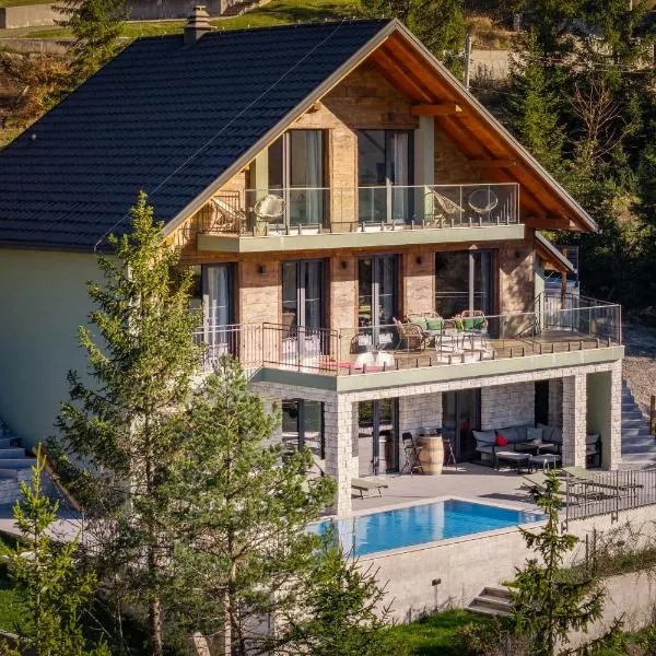 Villa Stella Verde - Wellness Villa with a swimming pool, hot tub and sauna, hotel in Ravna Gora