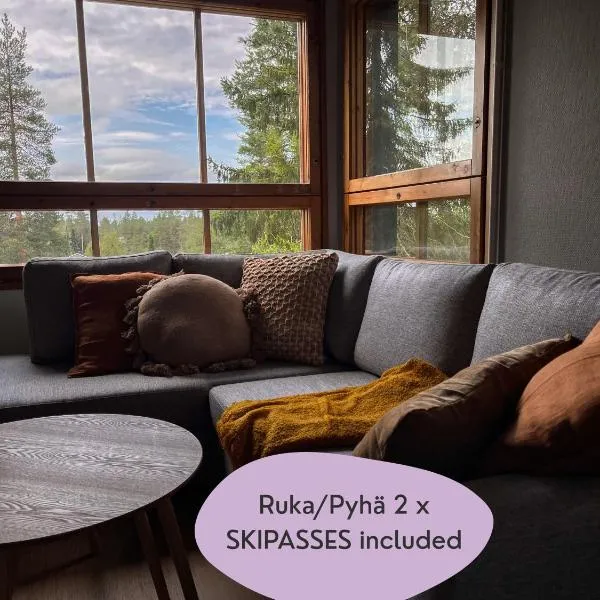 Rinneköngäs - Ruka-Pyhä 2x SKIPASS included - Free Skibuss Doorstep - Renovated – hotel w mieście Ruka