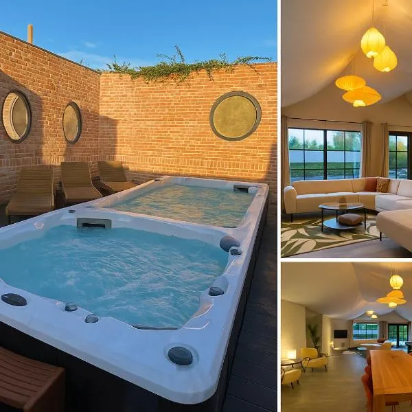 Bubbles & Balance - with private pool, jacuzzi and sauna، فندق في Ichtegem
