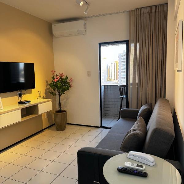 Flat 1106 próximo à praia - Condomínio Biarritz