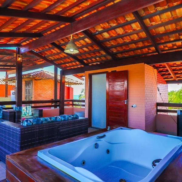 Triplex com jacuzzi e vista mar no Centro de Pipa