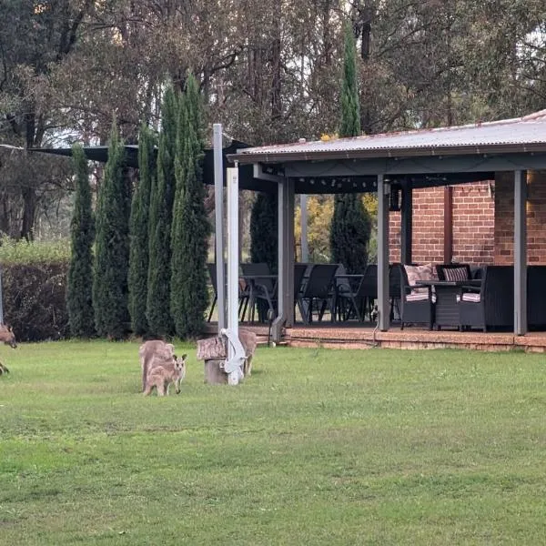Blaxlands Kangaroo Homestead with Hot Tub walk to Concerts and Wineries, hotel in Pokolbin