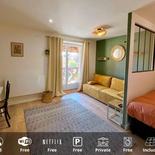 La Poulie - Apartment with Balcony and Free Privative Parking - Close to Colmar, hotel en Sainte-Croix-en-Plaine