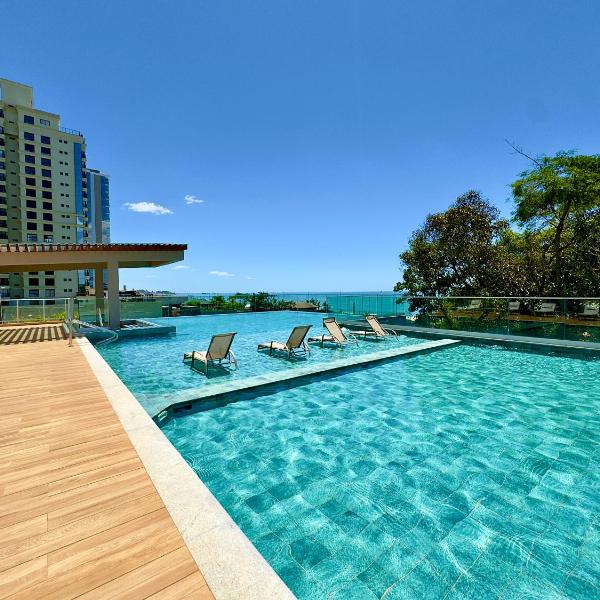 Apartamento em Condomínio Frente-Mar com Piscinas, Jacuzzi Aquecida, Sauna, Academia, Brinquedoteca, Churrasqueira na Sacada, Cozinha Completa e Lazer de Home Club - Foto 4