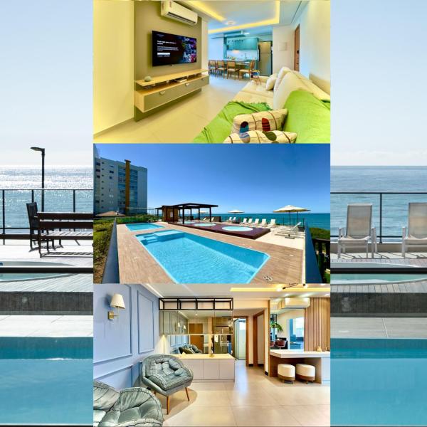 Aptos completo PÉ NA AREIA em Barra Velha em condomínio Resort com Spa, Piscina, quadra de futebol, Sala de jogos, brinquedoteca, Complexo com diversos comércios