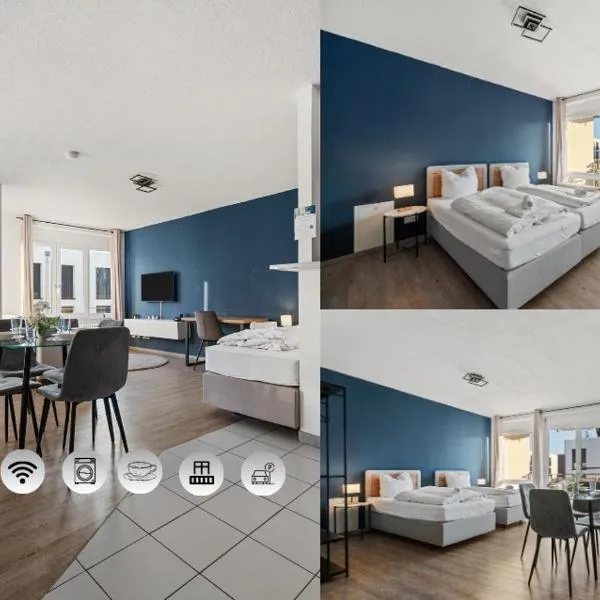 RANGE - 2 Apartments - Küche - WLAN - Netflix - Balkon - 1-6 Personen, hotelli kohteessa Fellbach