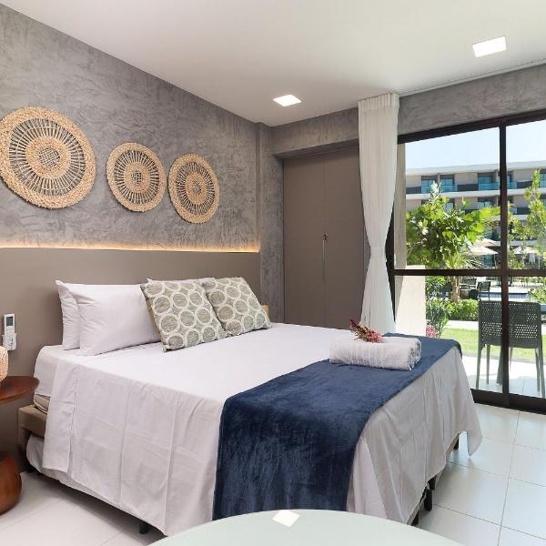 Flat Completo com Varanda no Resort Malia - Muro Alto