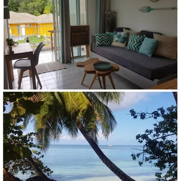 Appartement dans résidence avec accès direct plage，位于Folle Anse的酒店