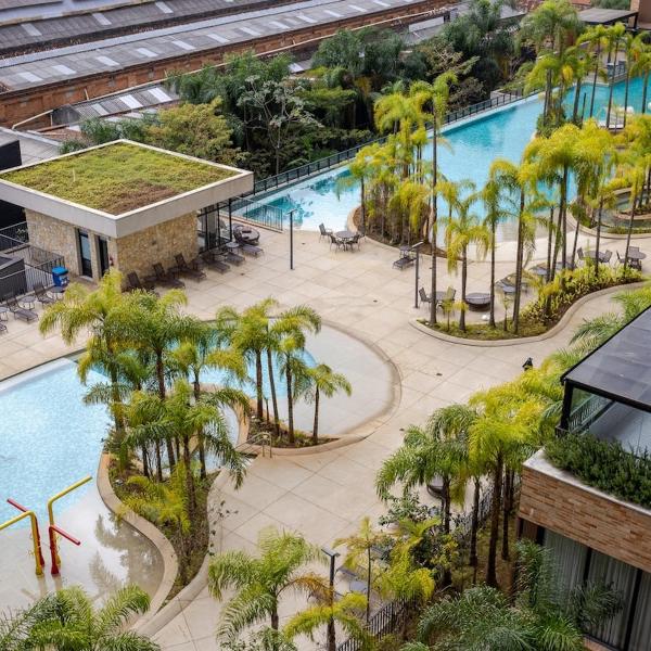Stay Home Piscine Resort Bras - Em frente ao metrô - Próximo do Centro Comercial do Brás - Estrutura 4 Estrelas - Maior Piscina de Borda Infinita do Brasil - Sauna - Academia Top - Portaria 24h - Foto 3
