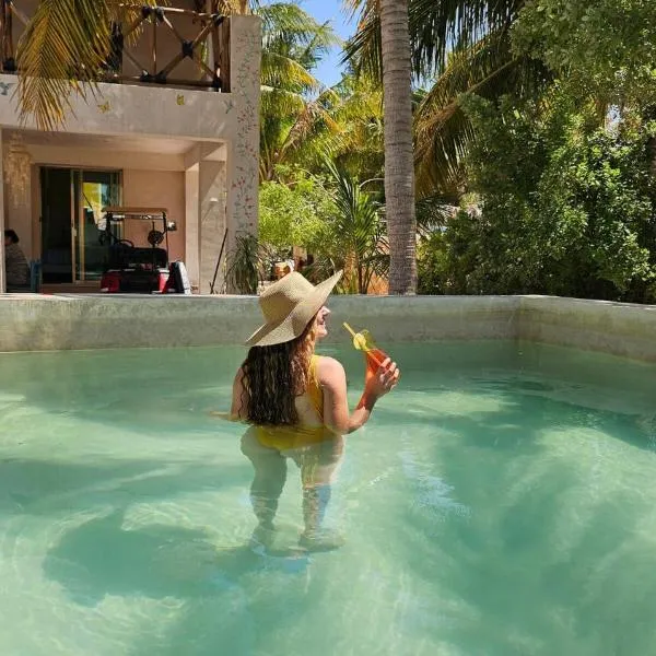 Telchac Puerto में, होटल Apartment with jacuzzi and beach club access