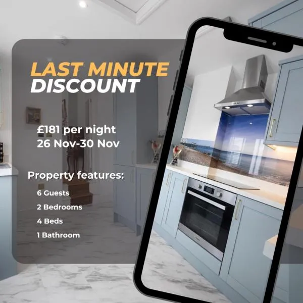 Luxury Georgian home, hot tub, sea view, private garden, sleeps 6, hotel v destinaci Bognor Regis