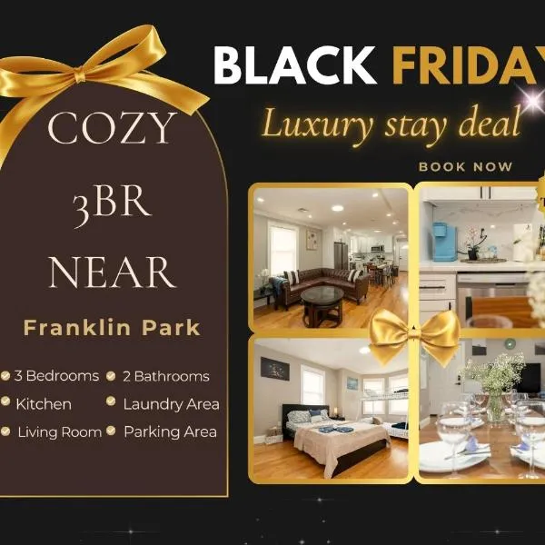 558-3 3BR Boston - Modern Nest near Franklin Park, hotel em Boston