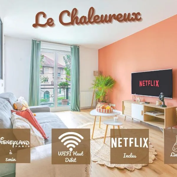 Le Chaleureux - 5 min Disneyland - Parking - Netflix - Wifi, hotel v destinaci Serris