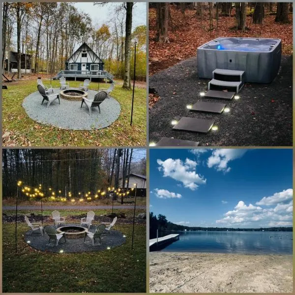 Home in Arrowhead Lake Pocono PA - Lake Access, Hot Tub, Fire Pit, and Amenities Included, מלון בArrowhead Lake