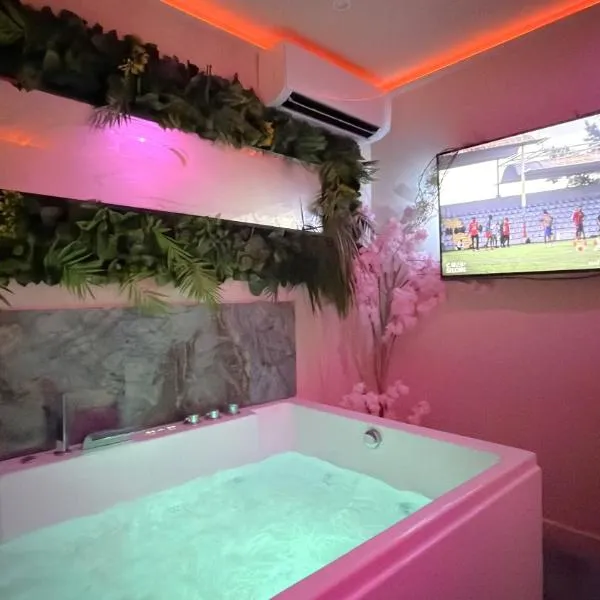 Bali Love Room Jacuzzi Balnéo Home cinéma，位于耶尔的酒店