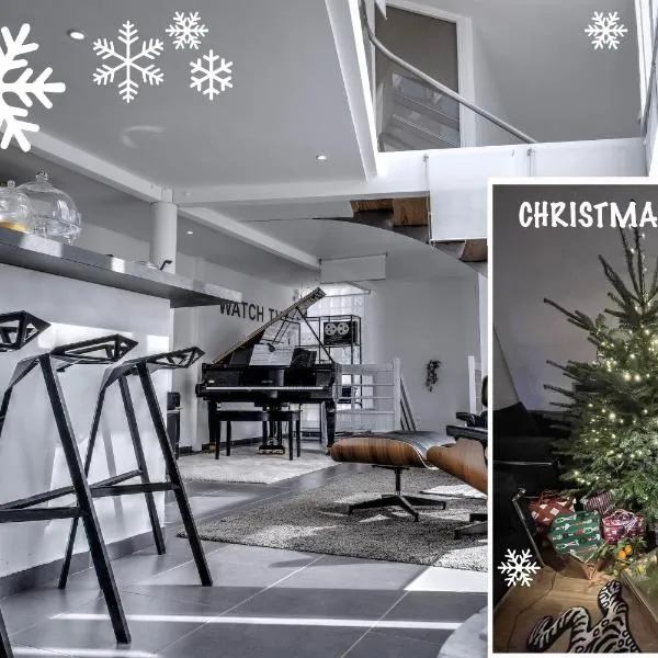 Beautiful Loft 130m2 Sun and free parking, hotel v destinaci La Garenne-Colombes