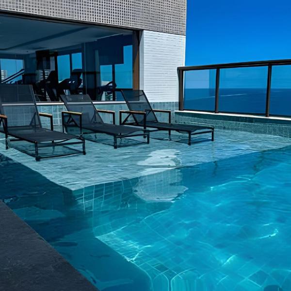 PRÓXIMO ao Farol da Barra e 400m da praia, varanda no apto & rooftop - Foto 4