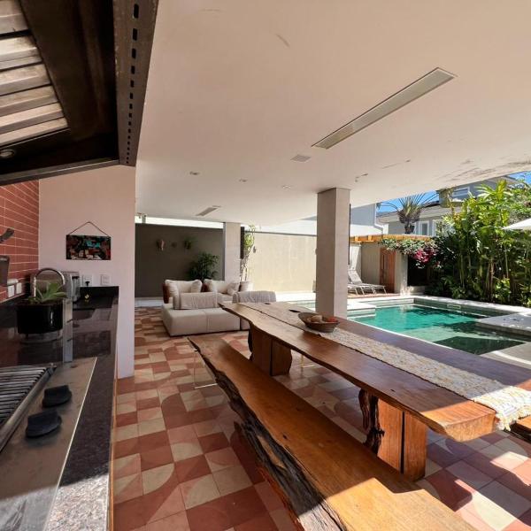 Casa com piscina, cine, churrasqueira 80m da praia - Foto 5