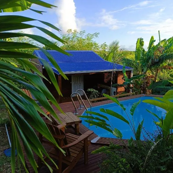Le Paradis des Colibris Gîte créole avec piscine table dhôtes et nature à Anse Bertrand, Hotel in Anse-Bertrand