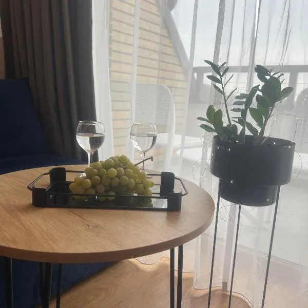 Apartament Niebieski Centrum Sarbinowo w budynku z restauracją, BASEN ZEWNĘTRZNY, PARKING W CENIE, hotel Sarbinowóban