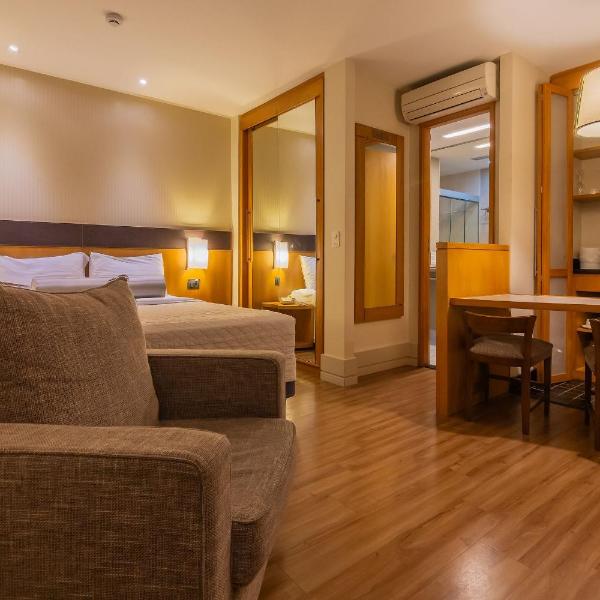 1708 Flat com duas suítes dentro de Hotel/Faria Lima - Foto 5