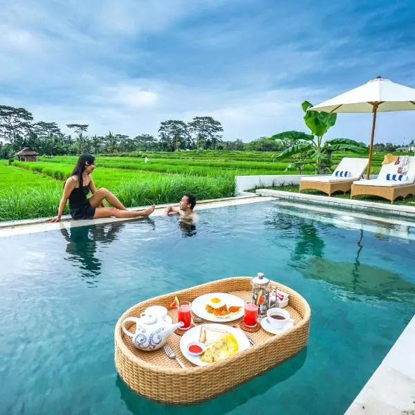 2 BR Villa with open view of rice paddies & sunset, hotel v destinaci Gianyar