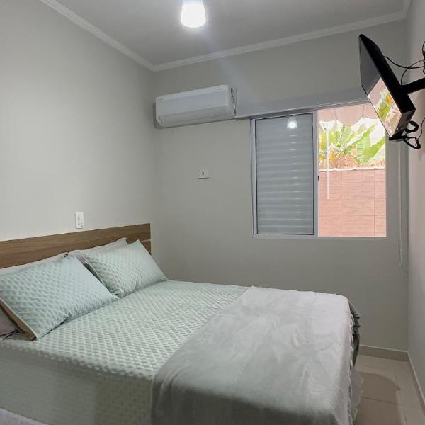 2 dormitórios com ar-condicionado, Wi-Fi e churrasqueira