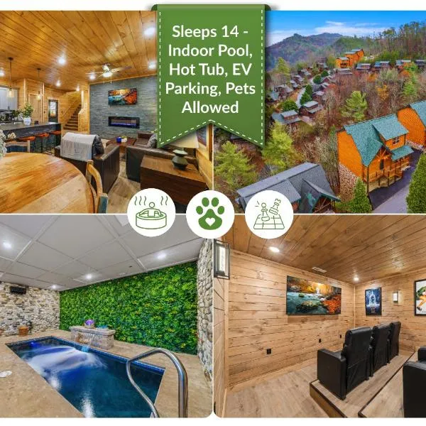 Sleeps 14 - Indoor Pool, Hot Tub, EV Friendly Parking, Scenic Views & Close to Dollywood, hotel v destinaci Pigeon Forge