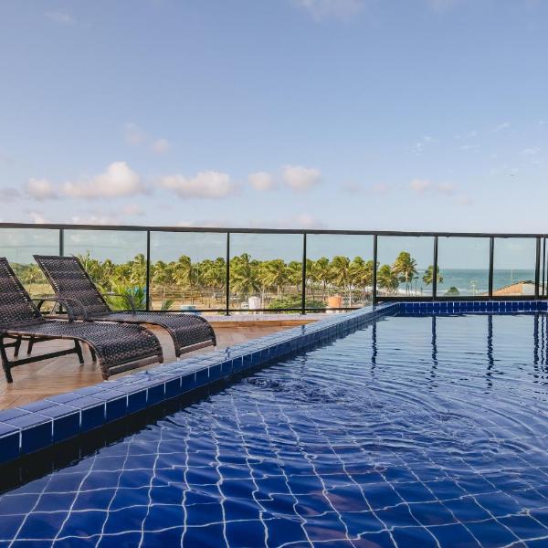 Vista privilegiada de coqueiral e mar, Rooftop, Piscina e Pé na Areia em Maraca - Foto 4
