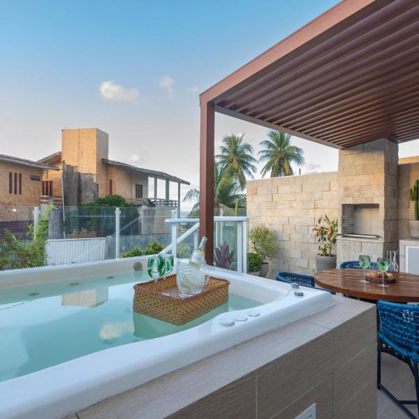 Espaço a beira mar de João Pessoa com jacuzzi e pé na areia