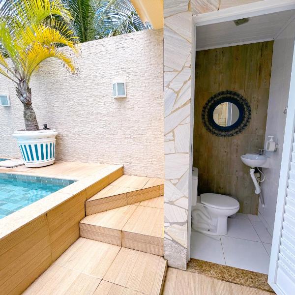 Recantos Pinheiros - Casa inteira, até 15 hóspedes - Piscina privativa, sinuca, ar condicionado e TVs nos 4 quartos - Condomínio Orla 500, lado praia - Unamar, Cabo Frio-RJ - Foto 3