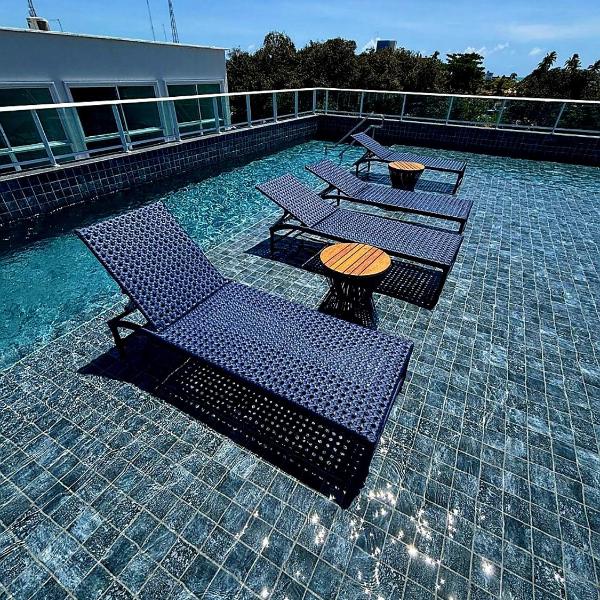 Harbor Living - Flat completo no Centro, Piscina & Academia