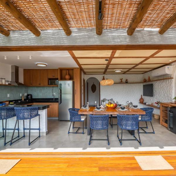 Casa Maré, 2 suítes, piscina, beira-mar