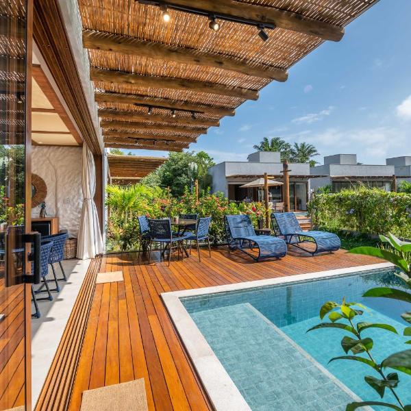 Casa Maré, 2 suítes, piscina, beira-mar - Foto 4