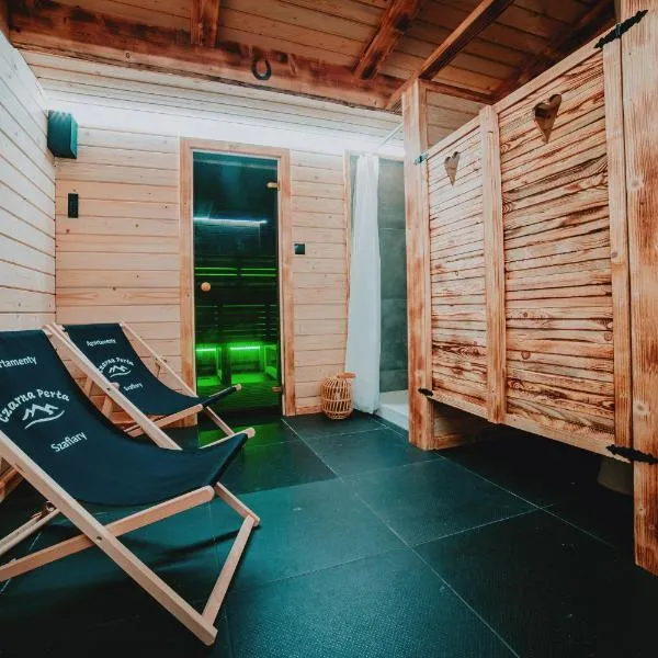 Apartamenty Czarna Perła z jacuzzi w cenie - mini strefa spa - blisko basenów termalnych，位于斯扎法拉瑞的酒店