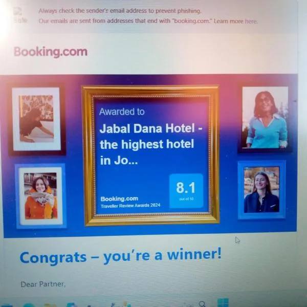 Jabal Dana Hotel - the highest hotel in Jordan, hotel v destinaci Dana