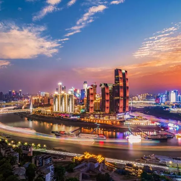 重庆伯特高空酒店五里店江北嘴洪崖洞店Chongqing Bert High-Altitude Hotel, Wu Li Dian, Jiangbei Zhu, Hongya Cave Branch, ξενοδοχείο σε Chongqing
