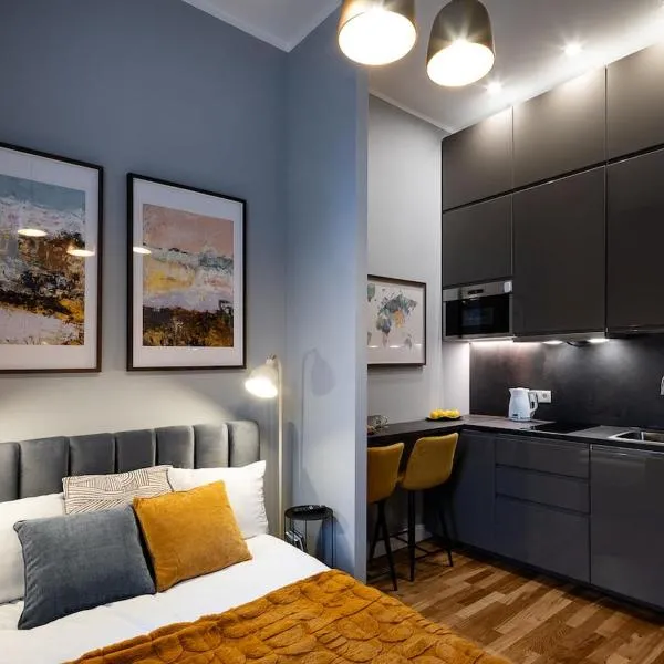 Urban Chic Studio I New & Modern I Design Bed, hotell Riias